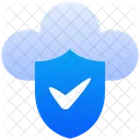 Nuage Bouclier Protection Icône