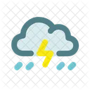 Tempete Tonnerre Meteo Icône