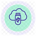 Cloud Usb Couleur Cercle Icone Icon