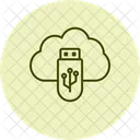 Nuage Usb Pentaglow Icon