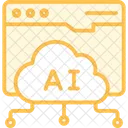 Cloud Web Duotone Line Icon Icon