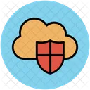 Nube Escudo Red Icono