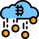 Nube Bitcoin Criptomoneda Icono