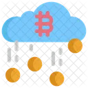 Criptomoneda en la nube  Icono