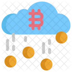 Criptomoneda en la nube  Icono