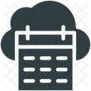 Nube Calendario En Linea Icono