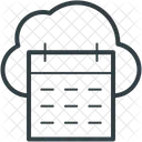 Nube Calendario En Linea Icono