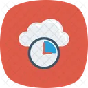 Nube Reloj Base De Datos Icono