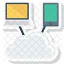 Nube Datos Computadora Portatil Icon