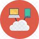 Nube Datos Computadora Portatil Icon