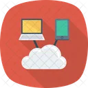 Nube Datos Computadora Portatil Icon