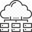 Nube Computacion Base De Datos Icono
