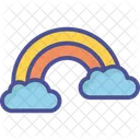 Nube Prevision Arco Iris Icono