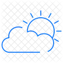 Nube Sol Clima Icono