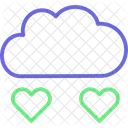 Amor De Nube Nube Gotas De Corazon Icono