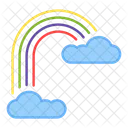 Arco Iris De Nubes Espectro De Colores Fenomenos Naturales Icono