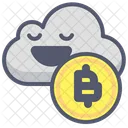 Nube de bitcoins  Icono