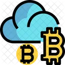 Nube de bitcoins  Icono