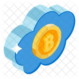 Nube de bitcoins  Icono