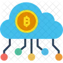 Nube de bitcoins  Icono