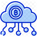 Nube de bitcoins  Icono