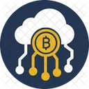 Nube Bitcoin Mineria En La Nube Bitcoin Red Bitcoin Icono