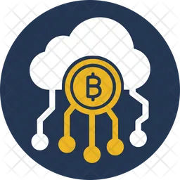 Nube de bitcoins  Icono