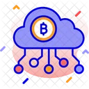 Nube de bitcoins  Icono