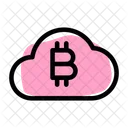 Nube de bitcoins  Icono