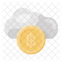 Nube Bitcoin Nube Btc Nube Criptomoneda Icono