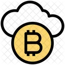 Nube De Bitcoin Bitcoin Computacion En La Nube Icono