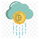 Nube de bitcoins  Icono