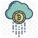 Nube Bitcoin Red Bitcoin Nube Icono