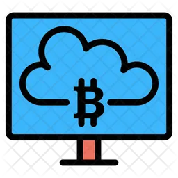 Nube de bitcoins  Icono