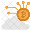 Nube de bitcoins  Icono