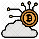 Nube de bitcoins  Icono