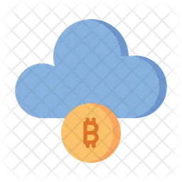 Nube de bitcoins  Icono