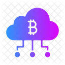 Nube de bitcoins  Icono