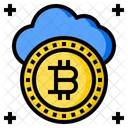 Nube de bitcoins  Icono