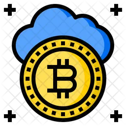 Nube de bitcoins  Icono