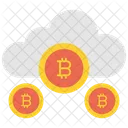 Nube de bitcoins  Icono