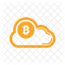 Nube de bitcoins  Icono