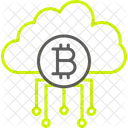 Nube De Bitcoin Icono