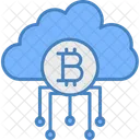 Nube De Bitcoin Icono