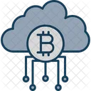 Nube De Bitcoin Icono