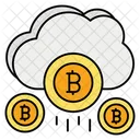 Nube De Bitcoin Bitcoin Criptomoneda Icono