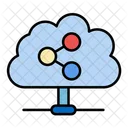 Alojamiento En La Nube Red En La Nube Computacion En La Nube Icono