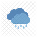 Nube Con Gota De Lluvia Nube Con Gotas Concepto Icon