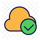 Nube Marca De Verificacion Aceptar Icono