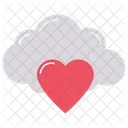 Corazón de nube  Icono